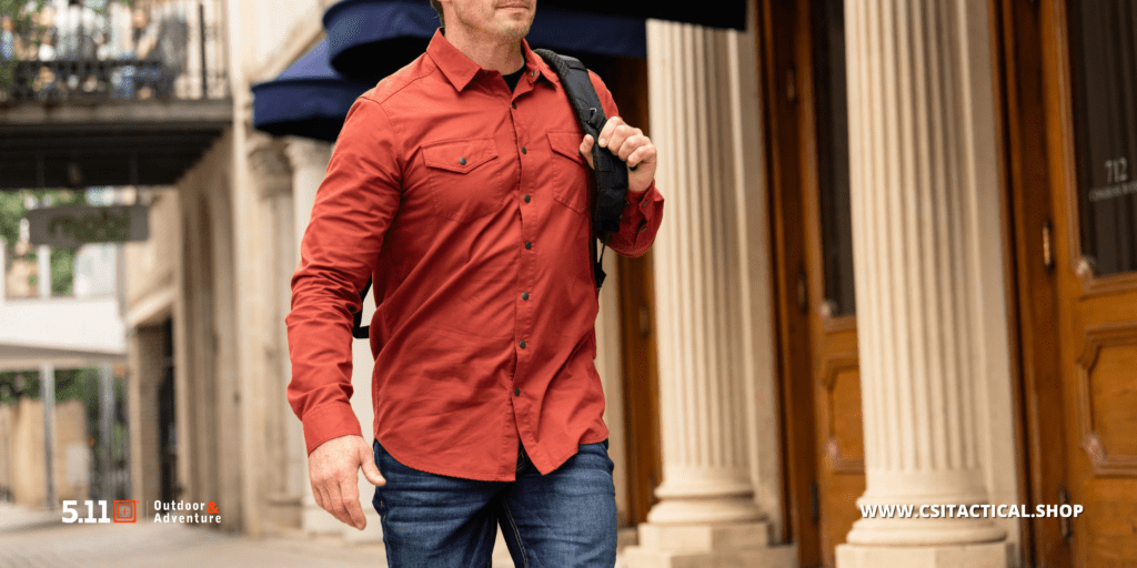 camisa naranja de otoño 5.11 gunner solid